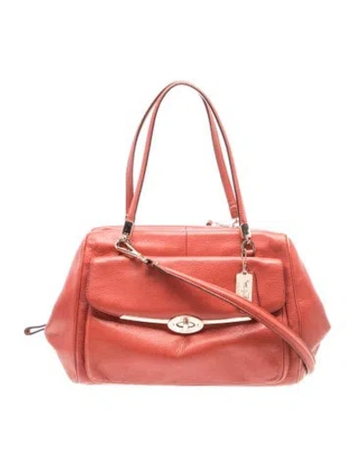 Pre-owned Coach Leather Top Handle Bag In Pink