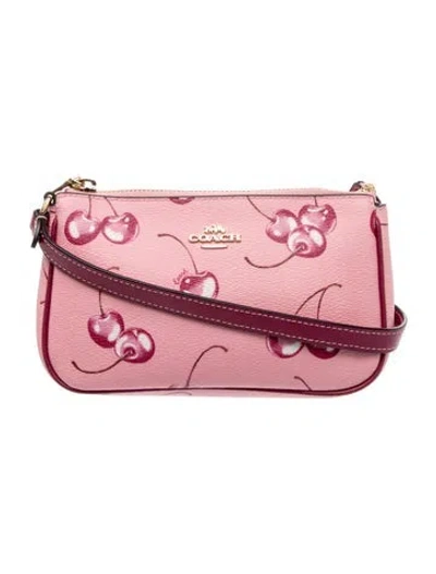 Pre-owned Coach Leather Top Handle Bag In Pink