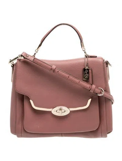 Pre-owned Coach Leather Top Handle Bag In Pink