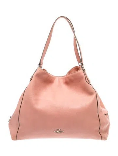 Pre-owned Coach Leather Top Handle Bag In Pink