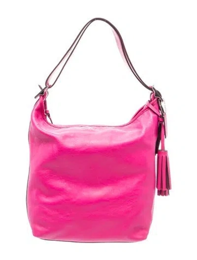 Pre-owned Coach Leather Top Handle Bag In Pink