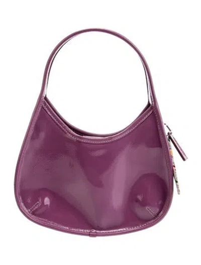 Pre-owned Coach Leather Top Handle Bag In Purple