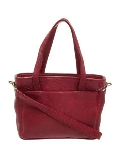 Pre-owned Coach Leather Top Handle Bag In Red