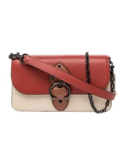 Pre-owned Coach Leather Top Handle Bag In Red