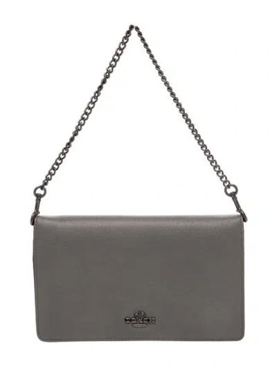 Pre-owned Coach Leather Top Handle Bag In Transparent