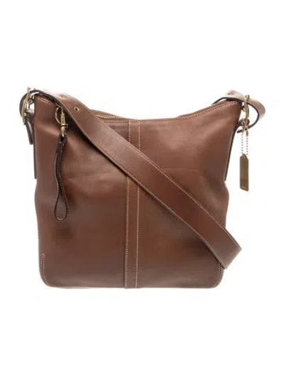 Pre-owned Coach Leather Top Handle Bag Vintage In Brown
