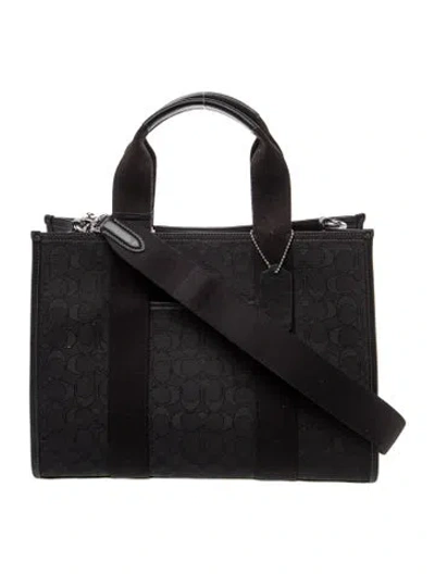 Pre-owned Coach Leather Top Handle Bag W/ Tags In Black