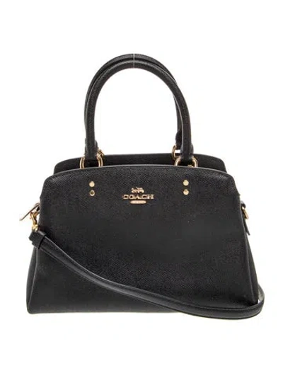 Pre-owned Coach Leather Top Handle Bag W/ Tags In Black