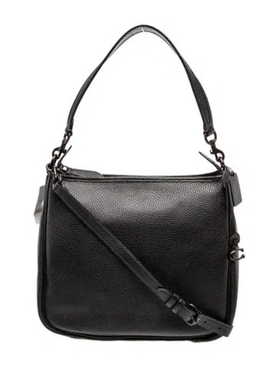 Pre-owned Coach Leather Top Handle Bag W/ Tags In Black