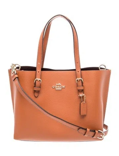 Pre-owned Coach Leather Top Handle Bag W/ Tags In Brown