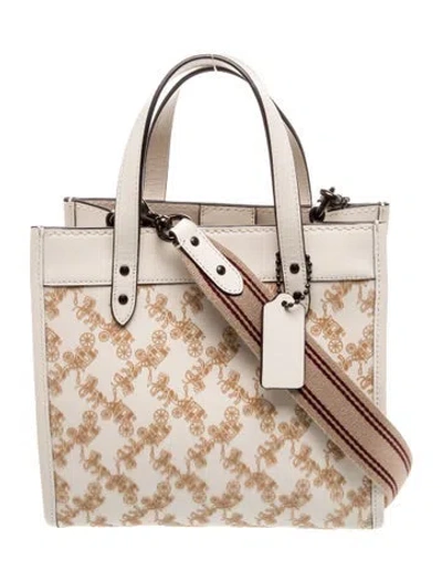 Pre-owned Coach Leather Top Handle Bag W/ Tags In Neutral
