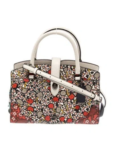 Pre-owned Coach Leather Top Handle Bag In White