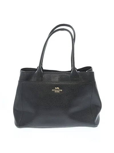Pre-owned Coach Leather Tote Bag In Black