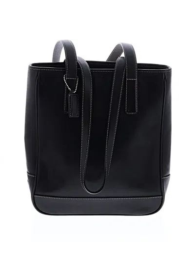 Pre-owned Coach Leather Tote Bag In Black