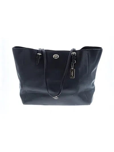 Pre-owned Coach Leather Tote Bag In Black