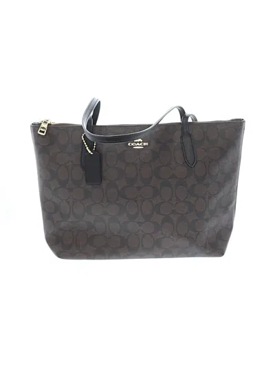 Pre-owned Coach Leather Tote Bag In Brown