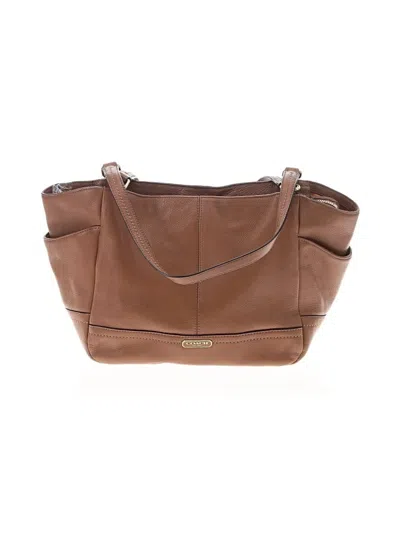 Pre-owned Coach Leather Tote Bag In Brown