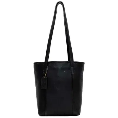 Pre-owned Coach Leather Tote Bag () In Black
