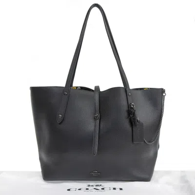 Pre-owned Coach Leather Tote Bag () In Black