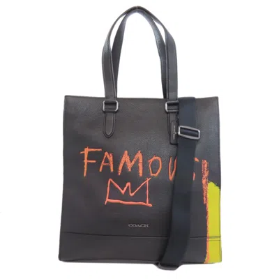 Pre-owned Coach Leather Tote Bag () In Black