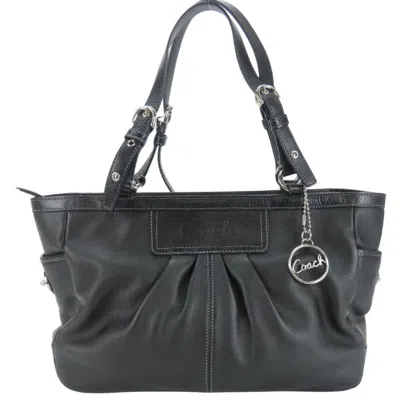 Pre-owned Coach Leather Tote Bag () In Black
