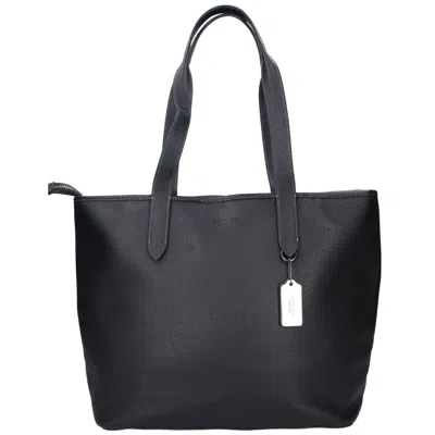 Pre-owned Coach Leather Tote Bag () In Black