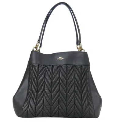 Pre-owned Coach Leather Tote Bag () In Black