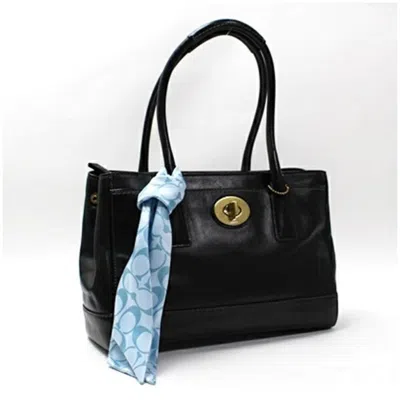 Pre-owned Coach Leather Tote Bag () In Black