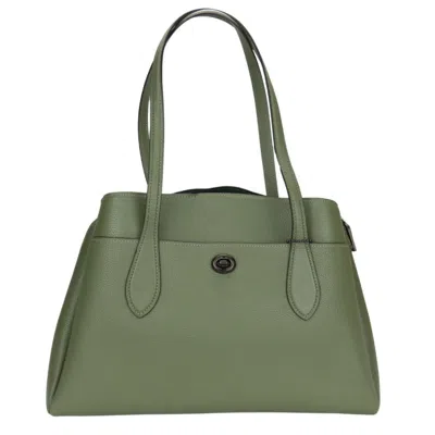 Pre-owned Coach Leather Tote Bag () In Green