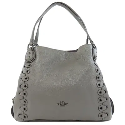 Pre-owned Coach Leather Tote Bag () In Grey