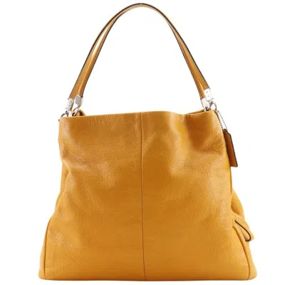 Pre-owned Coach Leather Tote Bag () In Orange