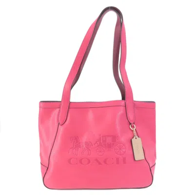 Pre-owned Coach Leather Tote Bag () In Pink