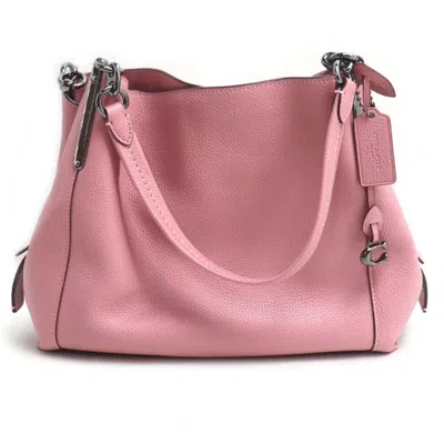 Pre-owned Coach Leather Tote Bag () In Pink