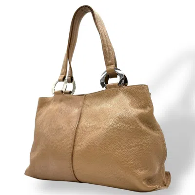 Pre-owned Coach Leather Tote Bag () In Sand