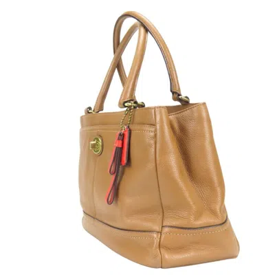 Pre-owned Coach Leather Tote Bag () In Brown