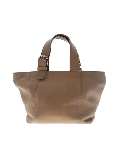 Pre-owned Coach Leather Tote Bag In Tan