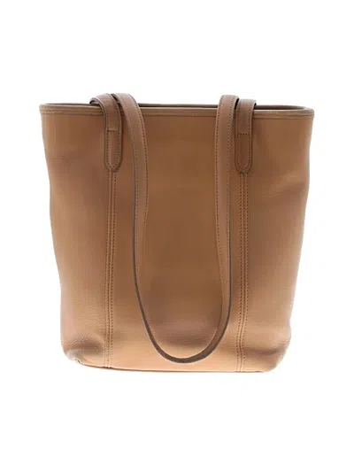 Pre-owned Coach Leather Tote Bag In Tan
