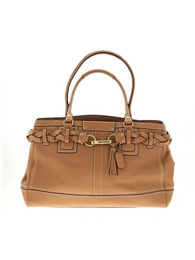Pre-owned Coach Leather Tote Bag In Tan
