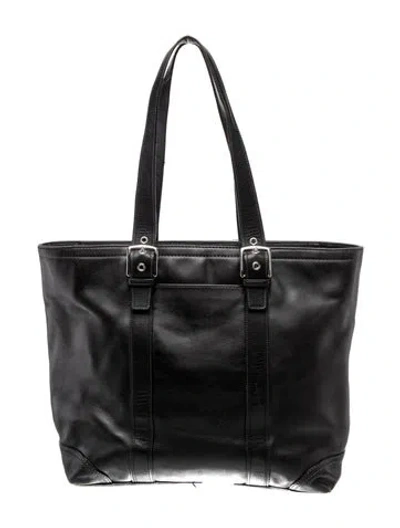Pre-owned Coach Leather Tote In Black
