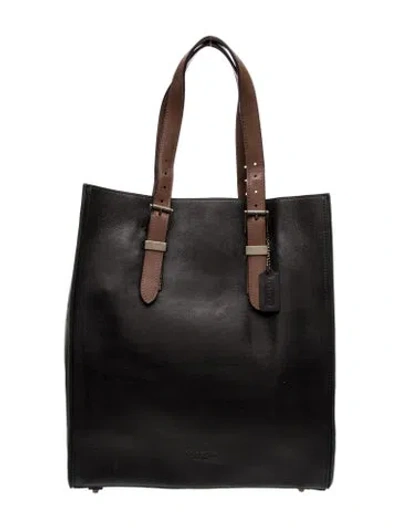 Pre-owned Coach Leather Tote In Black