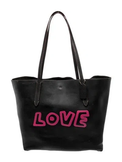 Pre-owned Coach Leather Tote In Black
