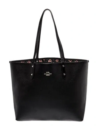 Pre-owned Coach Leather Tote In Black