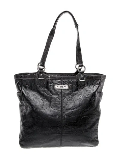 Pre-owned Coach Leather Tote In Black