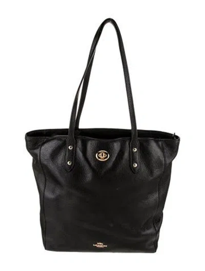Pre-owned Coach Leather Tote In Black