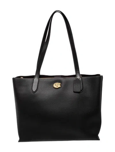 Pre-owned Coach Leather Tote In Black