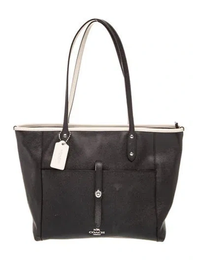 Pre-owned Coach Leather Tote In Black