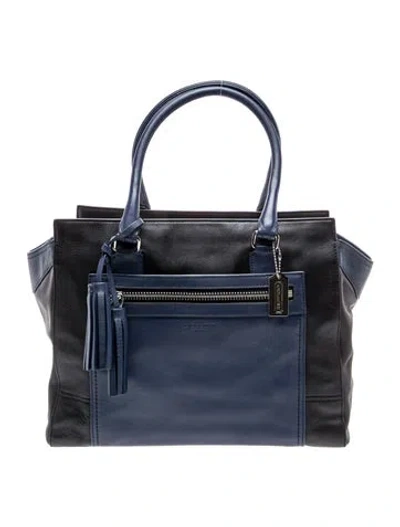 Pre-owned Coach Leather Tote In Black