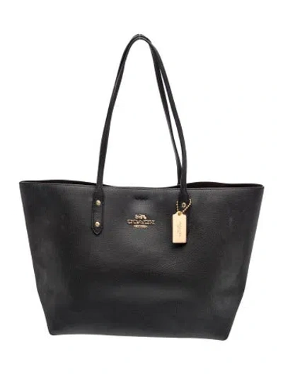 Pre-owned Coach Leather Tote In Black