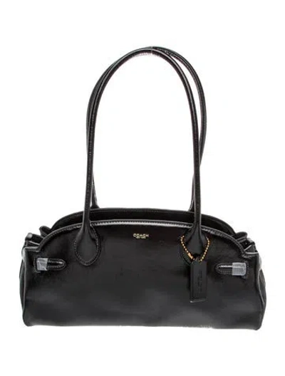 Pre-owned Coach Leather Tote In Black