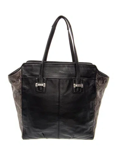Pre-owned Coach Leather Tote In Black